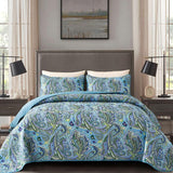 NNEDSZ Richly Textured Quilted Coverlet and Pillowcases Set: Embrace the Comfort - Queen size
