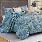NNEDSZ Richly Textured Quilted Coverlet and Pillowcases Set: Embrace the Comfort - Queen size
