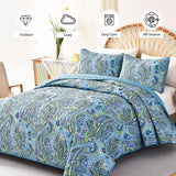 NNEDSZ Richly Textured Quilted Coverlet and Pillowcases Set: Embrace the Comfort - Queen size
