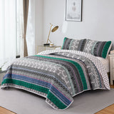 NNEDSZ Romantic Blush green grey 3 Pc Bedspread & Pillow Cover Set