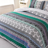 NNEDSZ Romantic Blush green grey 3 Pc Bedspread & Pillow Cover Set