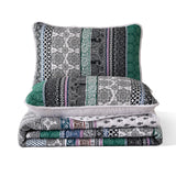 NNEDSZ Romantic Blush green grey 3 Pc Bedspread & Pillow Cover Set