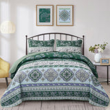 NNEDSZ Breezy Tropical green Cozy 3 Pc Bedspread & Pillow Cover Set