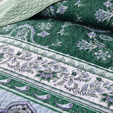 NNEDSZ Breezy Tropical green Cozy 3 Pc Bedspread & Pillow Cover Set