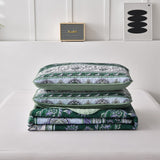 NNEDSZ Breezy Tropical green Cozy 3 Pc Bedspread & Pillow Cover Set