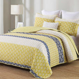 NNEDSZ Ornate Quilted coverlet and pillowcovers set: Embellished Beauty - Queen size