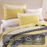 NNEDSZ Ornate Quilted coverlet and pillowcovers set: Embellished Beauty - Queen size