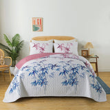 NNEDSZ Floral Quilted bedspread and pillowcovers set: Embrace Nature Indoors - Queen size