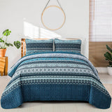 NNEDSZ Opalescent Quilted coverlet and pillowcovers set: Shimmering Beauty - Queen size