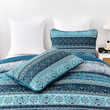 NNEDSZ Opalescent Quilted coverlet and pillowcovers set: Shimmering Beauty - Queen size