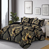 NNEDSZ Luminous Quilted Coverlet and Pillowcases Set: Brighten Your Bedroom Atmosphere - Queen size
