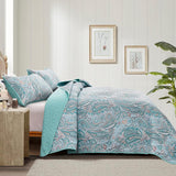 NNEDSZ Distinctive Quilted Coverlet and Pillowcases Set: Make a Bold Statement - Queen size
