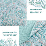 NNEDSZ Distinctive Quilted Coverlet and Pillowcases Set: Make a Bold Statement - Queen size