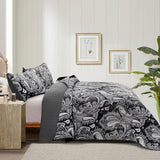 NNEDSZ Artful Quilted Coverlet and Pillowcases Set: Beauty in Every Stitch - Queen size