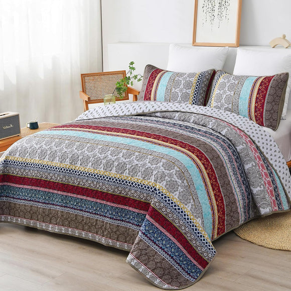 NNEDSZ Ethereal Textured bloom 3 Pc Bedspread & Pillow Cover Set