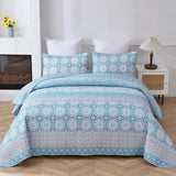 NNEDSZ Peaceful Quilted coverlet and pillowcovers set: Relax and Unwind - Queen size