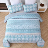 NNEDSZ Peaceful Quilted coverlet and pillowcovers set: Relax and Unwind - Queen size