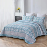 NNEDSZ Peaceful Quilted coverlet and pillowcovers set: Relax and Unwind - Queen size