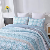 NNEDSZ Peaceful Quilted coverlet and pillowcovers set: Relax and Unwind - Queen size