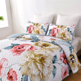 NNEDSZ Vibrant Quilted Bedspread and Pillowcases Set: Add Color and Comfort to Your Space - Queen size