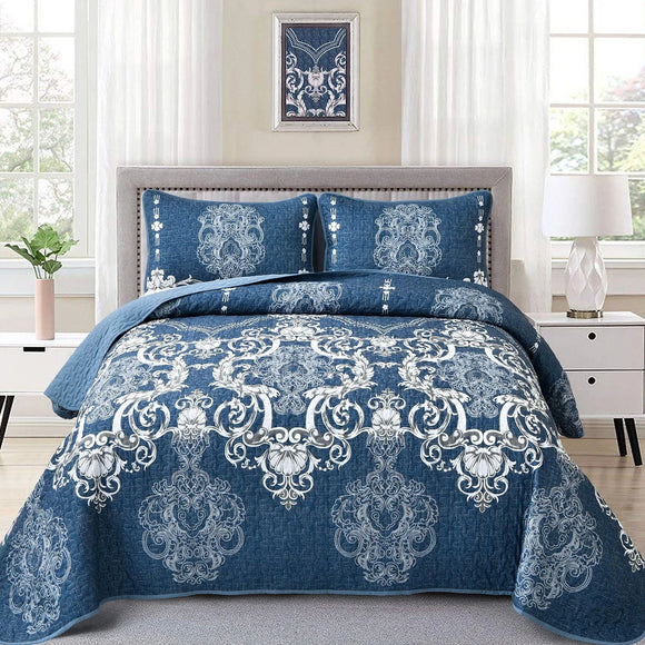 NNEDSZ Alluring Quilted bedspread and pillowcovers set: Luxurious Bedroom Addition - Queen size