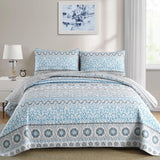 NNEDSZ Joyful Quilted coverlet and pillowcovers set: Brighten Up Your Bedroom - Queen size