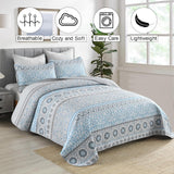 NNEDSZ Joyful Quilted coverlet and pillowcovers set: Brighten Up Your Bedroom - Queen size
