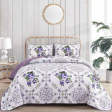 NNEDSZ Kaleidoscopic Quilted coverlet and pillowcovers set: Burst of Colors - Queen size