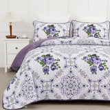 NNEDSZ Kaleidoscopic Quilted coverlet and pillowcovers set: Burst of Colors - Queen size