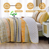 NNEDSZ Classic Paisley Bloom Lightweight 3 Pc Bedspread & Pillow Cover Set