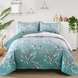 NNEDSZ Radiating Quilted bedspread and pillowcovers set: Shine in Your Bedroom - Queen size