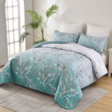 NNEDSZ Radiating Quilted bedspread and pillowcovers set: Shine in Your Bedroom - Queen size