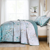NNEDSZ Radiating Quilted bedspread and pillowcovers set: Shine in Your Bedroom - Queen size