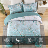 NNEDSZ Radiating Quilted bedspread and pillowcovers set: Shine in Your Bedroom - Queen size