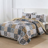 NNEDSZ Retro Charm Queen Bedspread Set with Bold Checkered Design