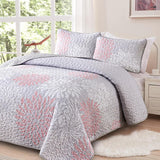 NNEDSZ Mosaic Quilted coverlet and pillowcovers set: Unique Patchwork Design - Queen size