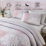 NNEDSZ Mosaic Quilted coverlet and pillowcovers set: Unique Patchwork Design - Queen size