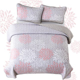 NNEDSZ Mosaic Quilted coverlet and pillowcovers set: Unique Patchwork Design - Queen size