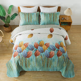 NNEDSZ Majestic Quilted bedspread and pillowcovers set: Enhance Your Sleep Experience - Queen size