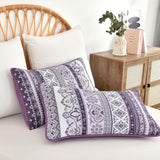 NNEDSZ Elegant Peony purple Soft 3 Pc Bedspread & Pillow Cover Set