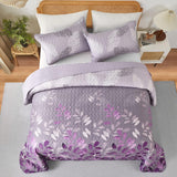 NNEDSZ Luxurious Orchid patchwork Plaid 3 Pc Bedspread & Pillow Cover Set