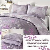 NNEDSZ Luxurious Orchid patchwork Plaid 3 Pc Bedspread & Pillow Cover Set