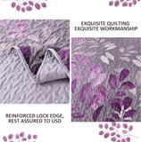 NNEDSZ Luxurious Orchid patchwork Plaid 3 Pc Bedspread & Pillow Cover Set