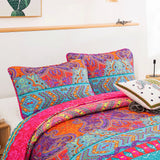 NNEDSZ Colorful Quilted bedspread and pillowcovers set: Add a Splash of Color - Queen size