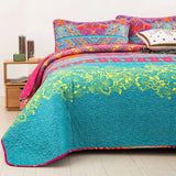 NNEDSZ Colorful Quilted bedspread and pillowcovers set: Add a Splash of Color - Queen size