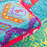 NNEDSZ Colorful Quilted bedspread and pillowcovers set: Add a Splash of Color - Queen size