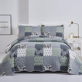 NNEDSZ Vivacious Quilted bedspread and pillowcovers set: Full of Life and Energy - Queen size