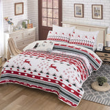 NNEDSZ Vintage Christmas Print Queen Bedspread Set