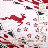 NNEDSZ Vintage Christmas Print Queen Bedspread Set
