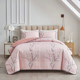 NNEDSZ Versatile Quilted Coverlet and Pillowcases Set: Adapts to Every Season - Queen size